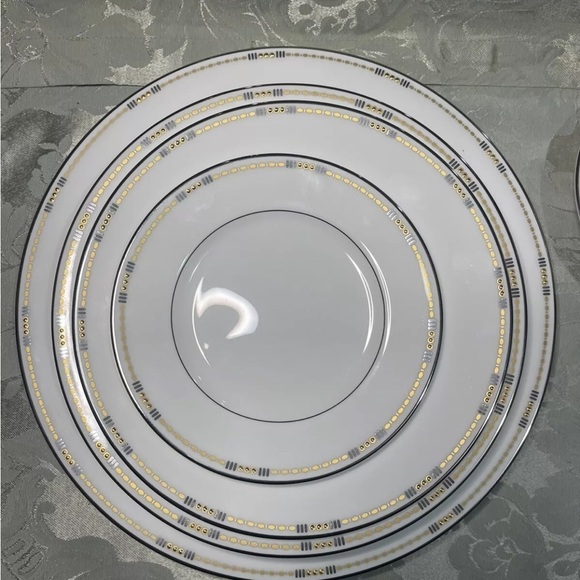 Rare Waterford Crystal Basque China 6 Piece Place Setting Discontinued Vintage - Picture 9 of 16